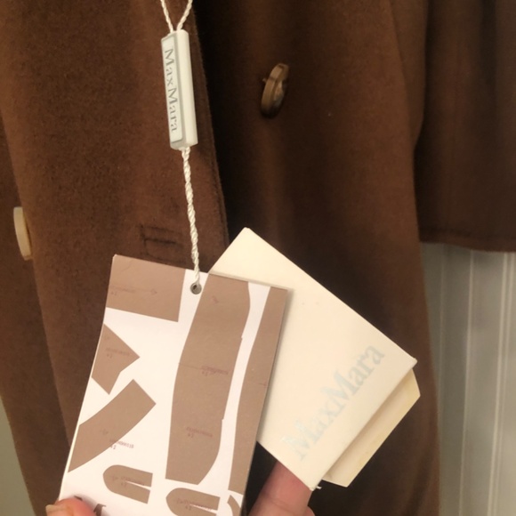 NWT Maxmara Tobacco Iconic Double-Breasted Coat - Picture 6 of 8